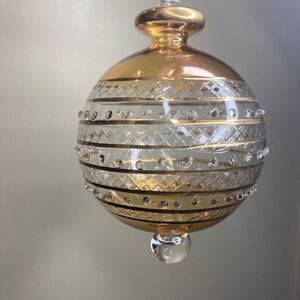 10K Gold - Mouth Blown Glass Ornament from Egypt